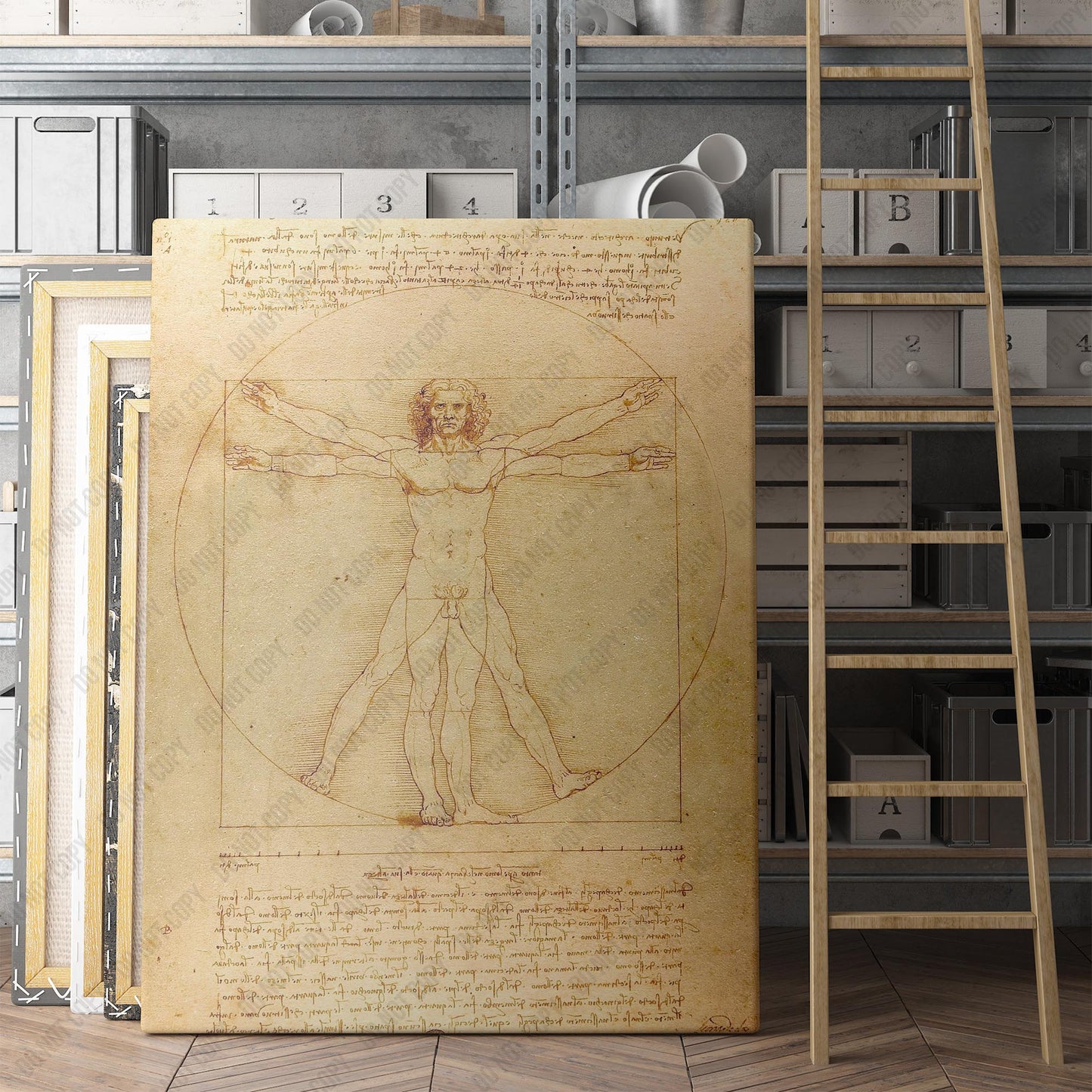 Vitruvian Man Drawing by Leonardo da Vinci