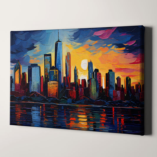 Post-Impressionism Style Manhattan Skyline