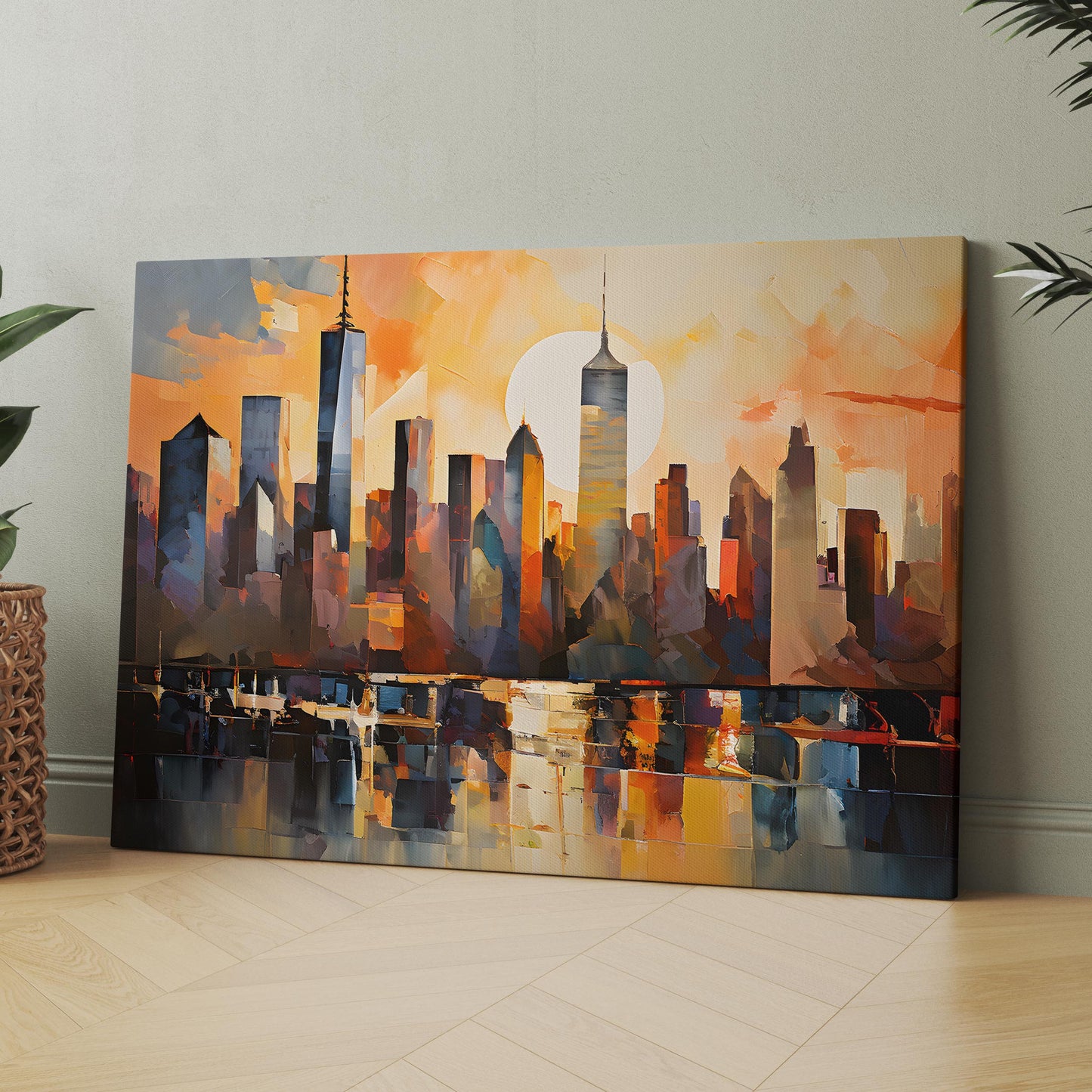 Cubism Style Manhattan Skyline