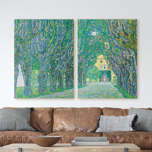 Avenue in the Park by Gustav Klimt (2 Piece)