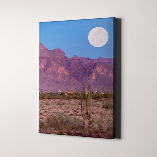 Full Moon Over Desert Mountains