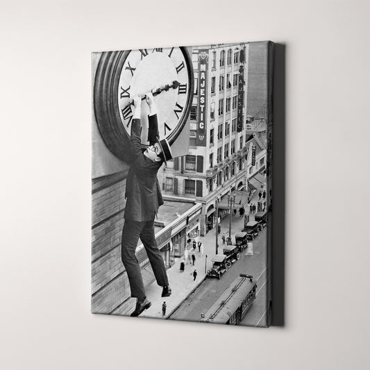 Safety Last Harold Lloyd 1920s Movies Man Hanging Off Clock