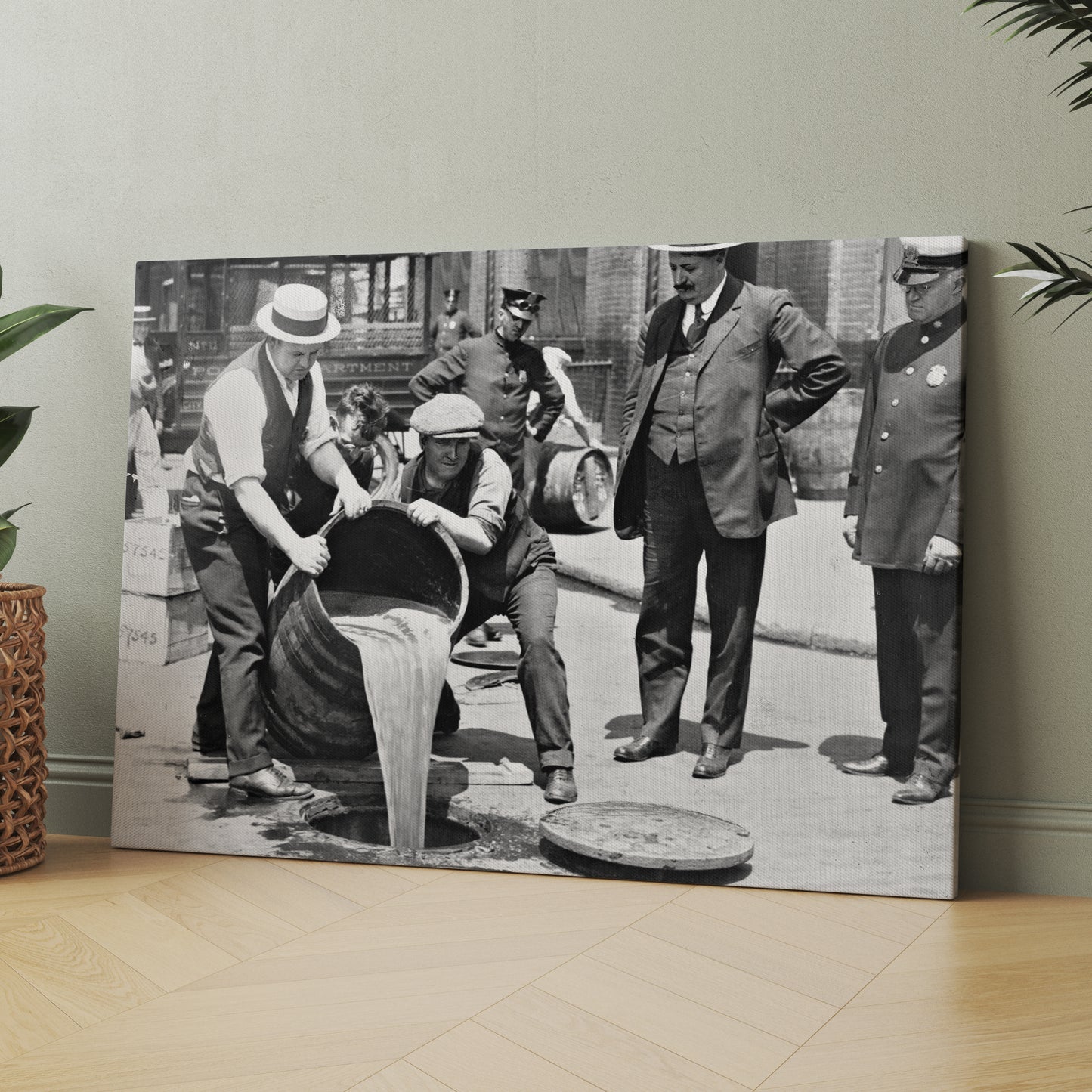 Dumping Beer Out Prohibition 1920s 1930s