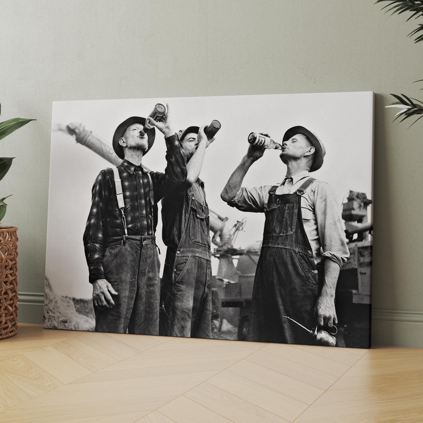 Farmers Drinking Vintage Beer Drinking 1900s