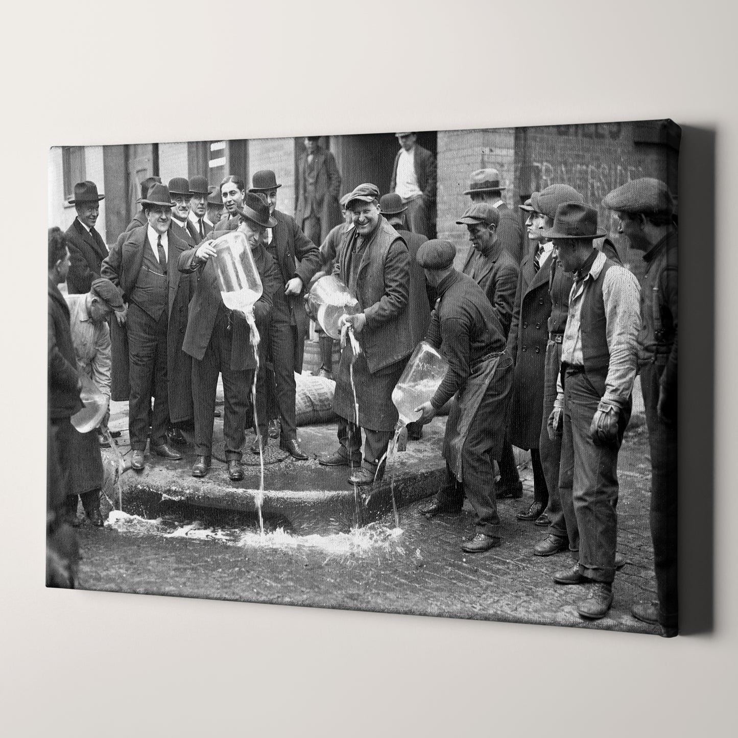 Dumping Beer Out Prohibition 1920s