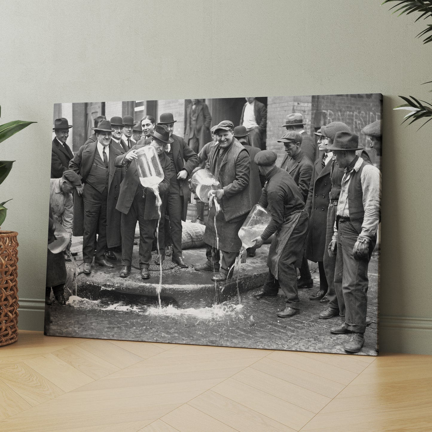 Dumping Beer Out Prohibition 1920s