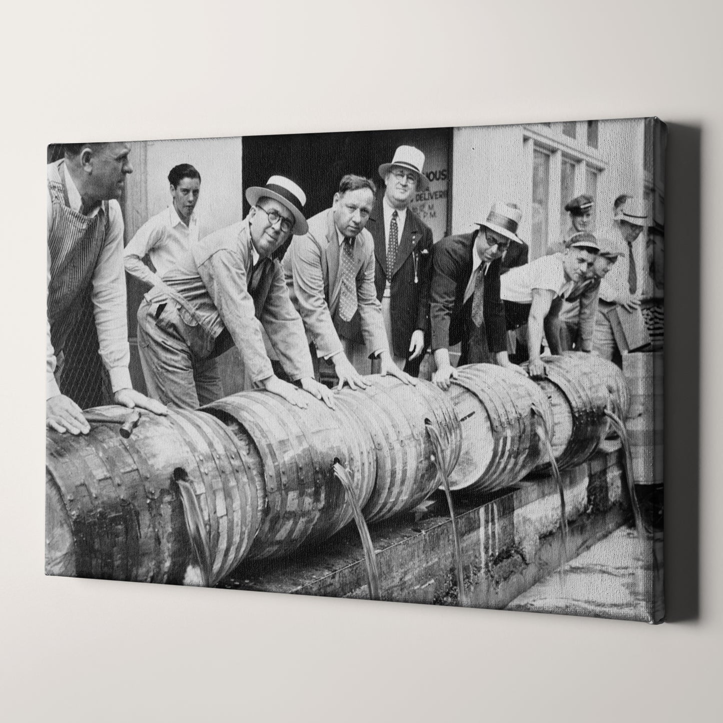 Dumping Beer Out During Prohibition 1920s