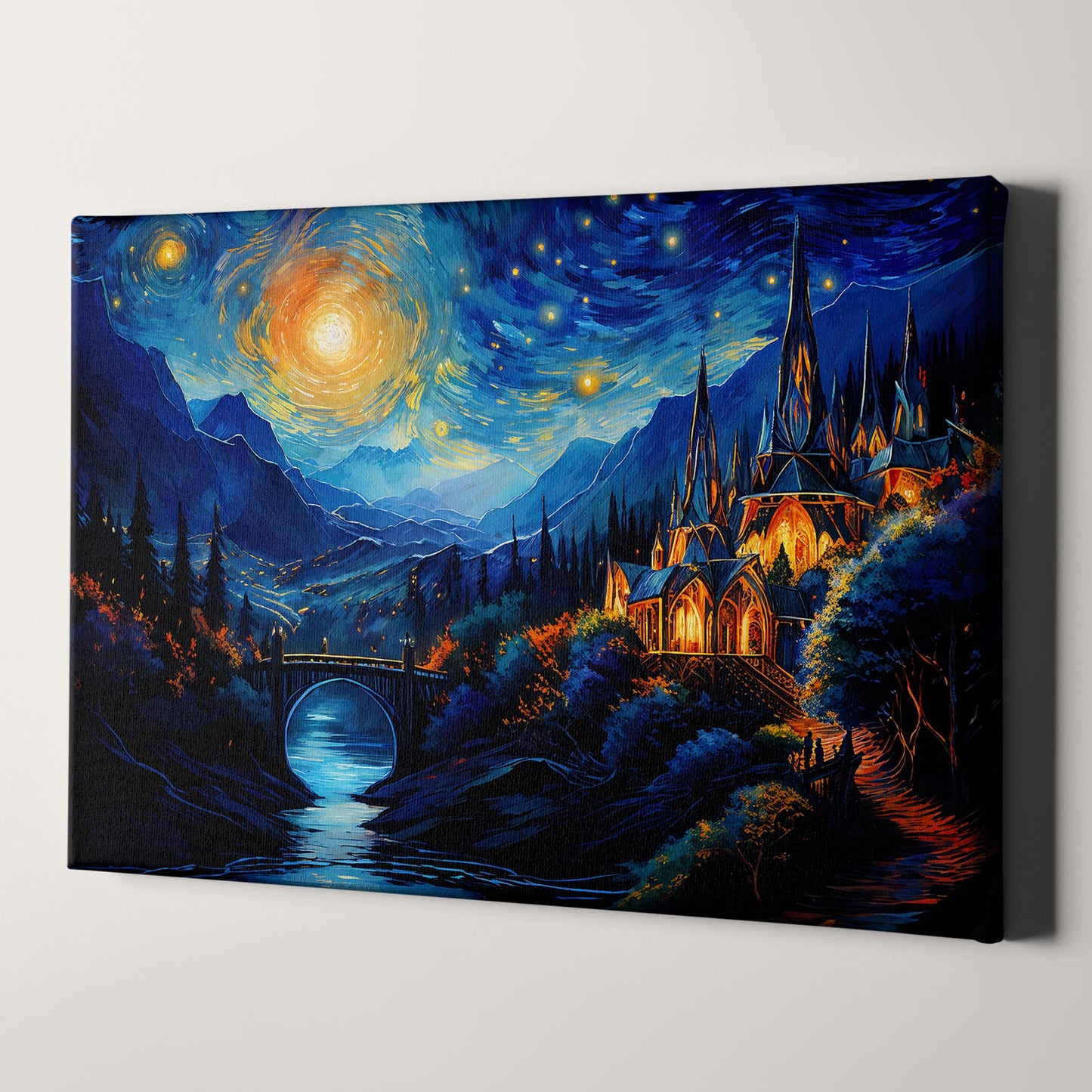 Rivendell as Van Gogh Starry Night