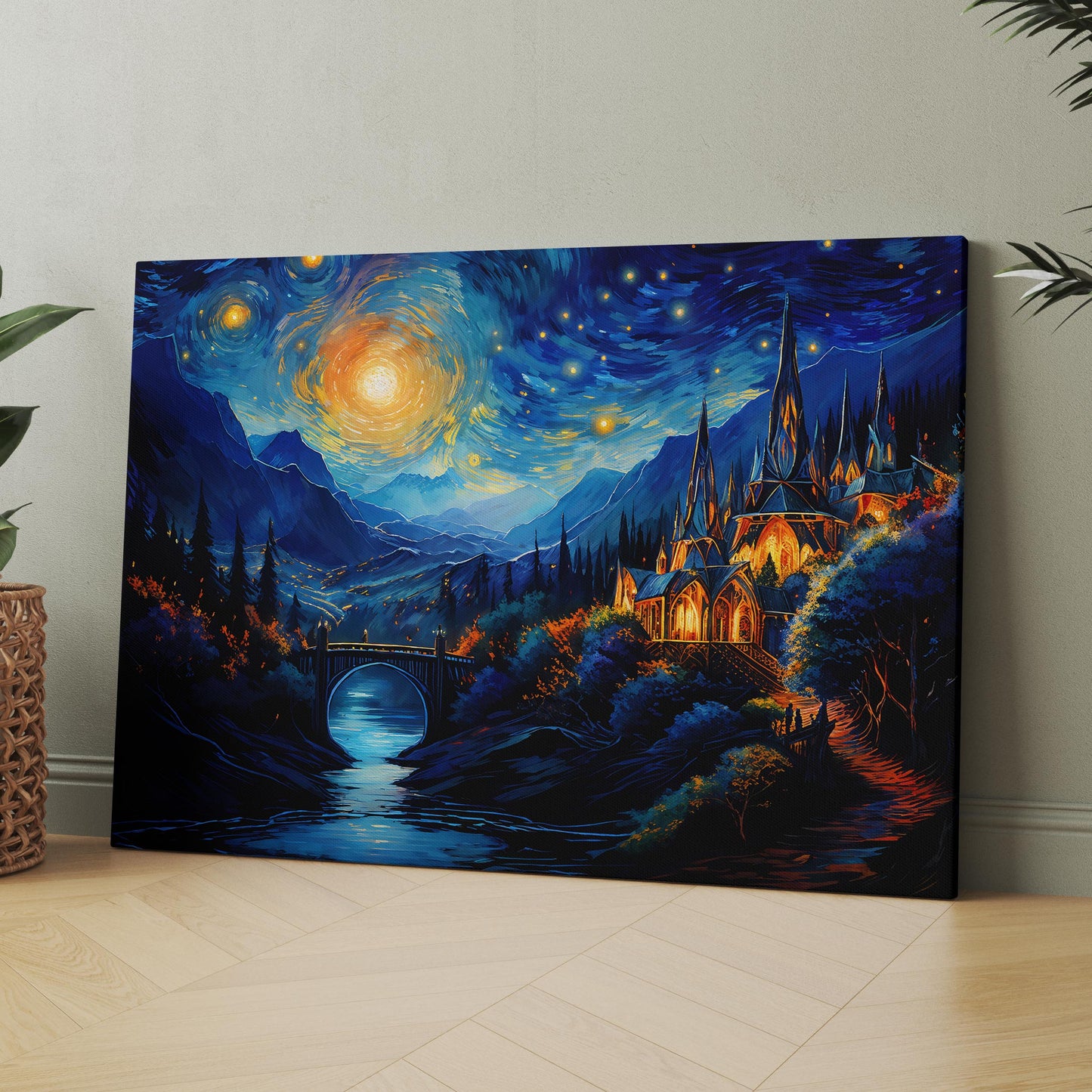 Rivendell as Van Gogh Starry Night