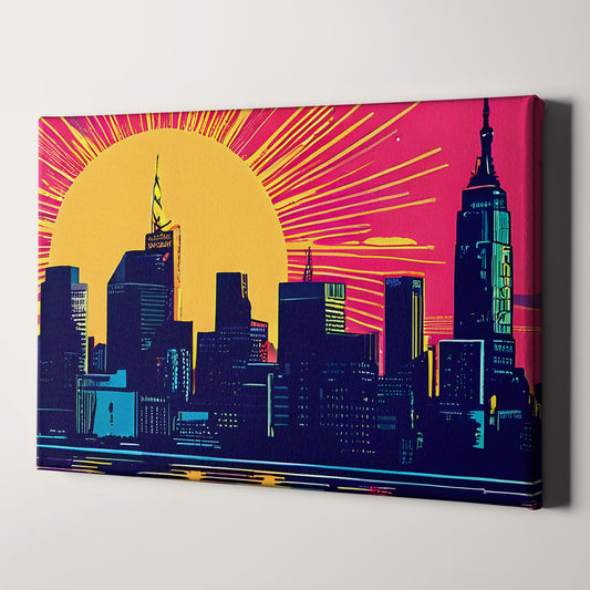 Pop Art Style Manhattan Skyline