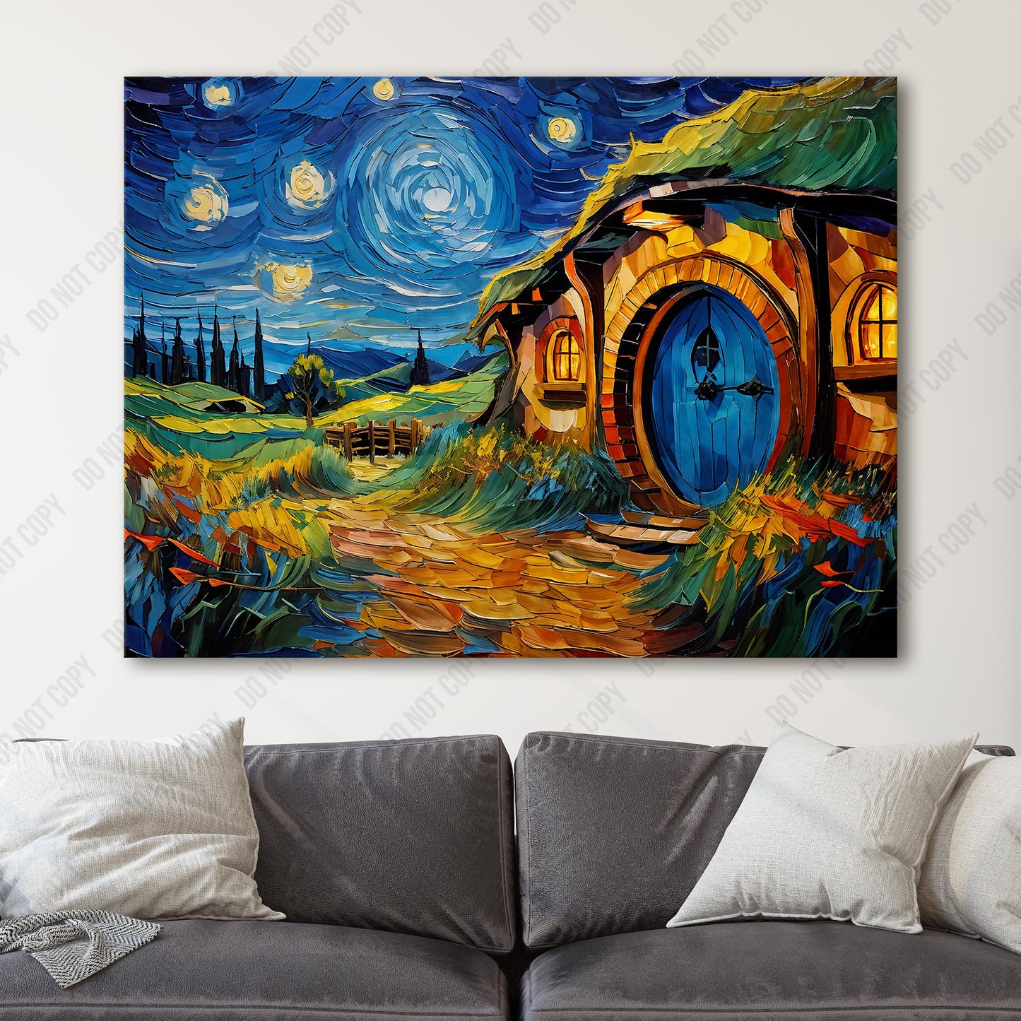 The Shire as Van Gogh Starry Night