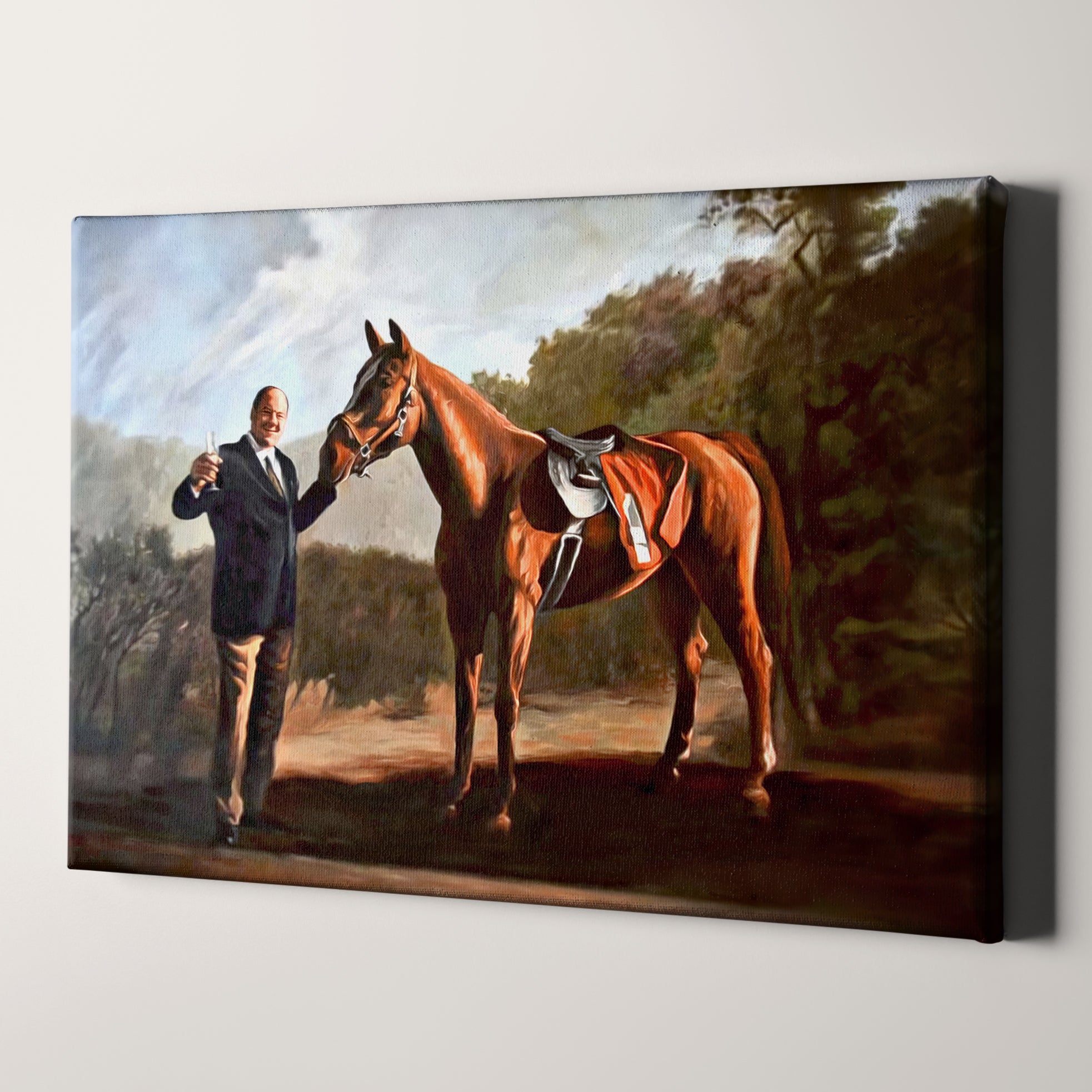 Pie O My Painting The Sopranos Tony with Horse Canvas Wall Prints – Big ...