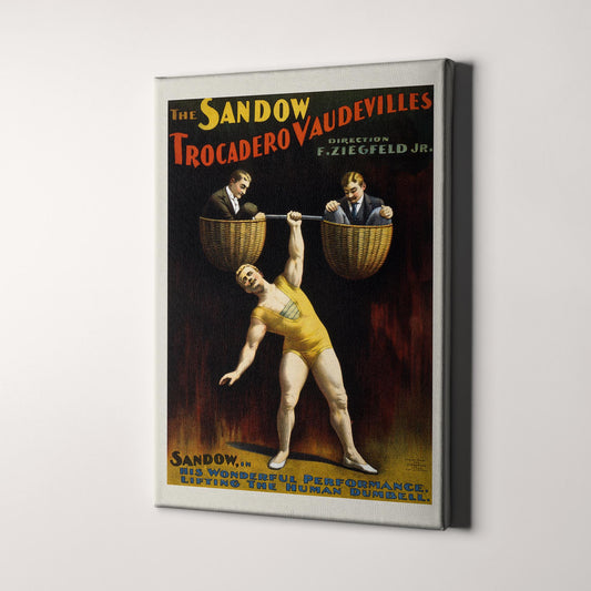 The Sandow Trocadero Vaudevilles, 1894 Poster