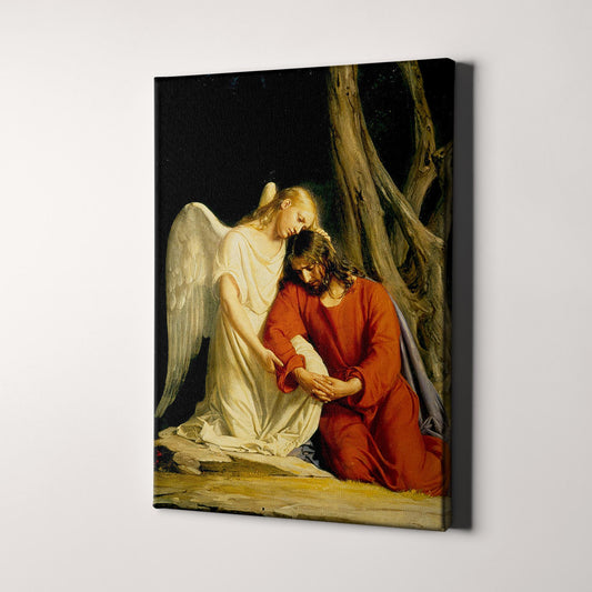 An Angel Comforting Jesus Before His Arrest in the Garden of Gethsemane (1873) by Carl Bloch