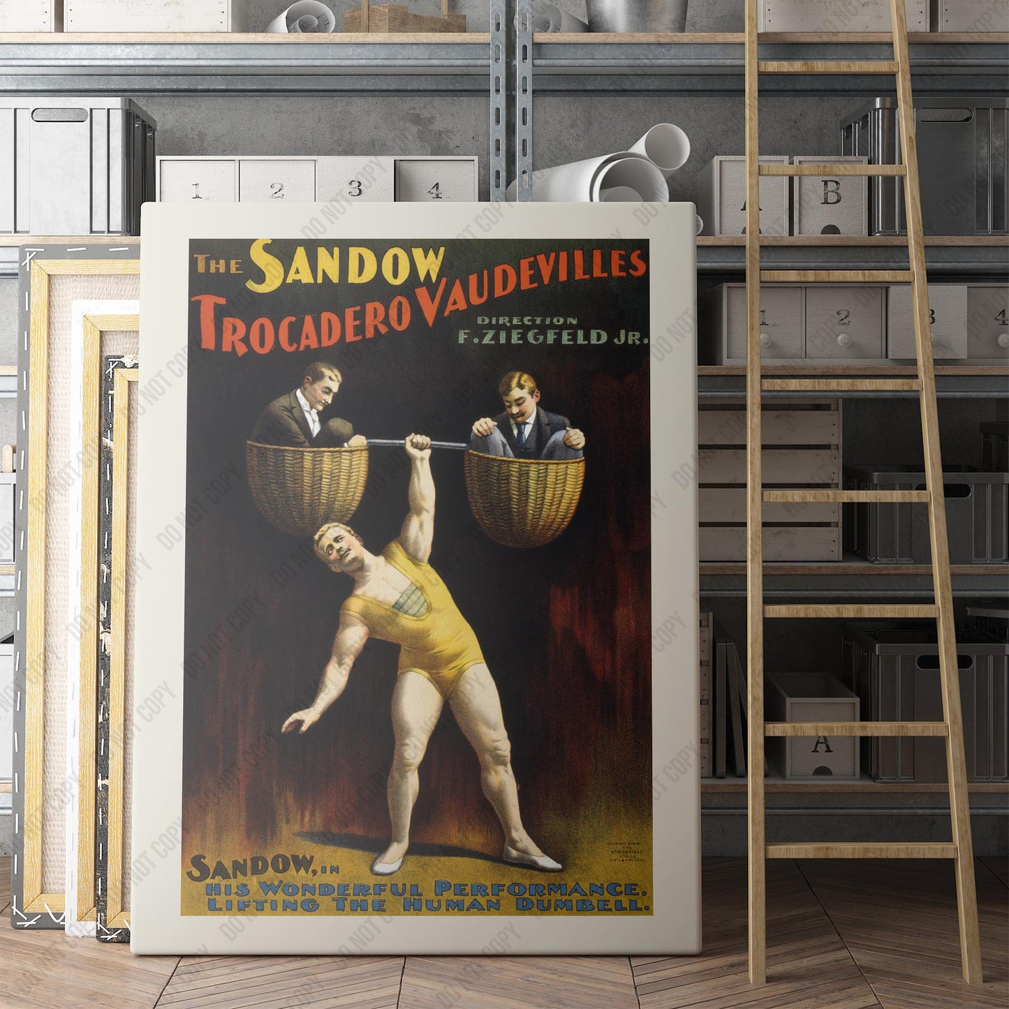 The Sandow Trocadero Vaudevilles, 1894 Poster