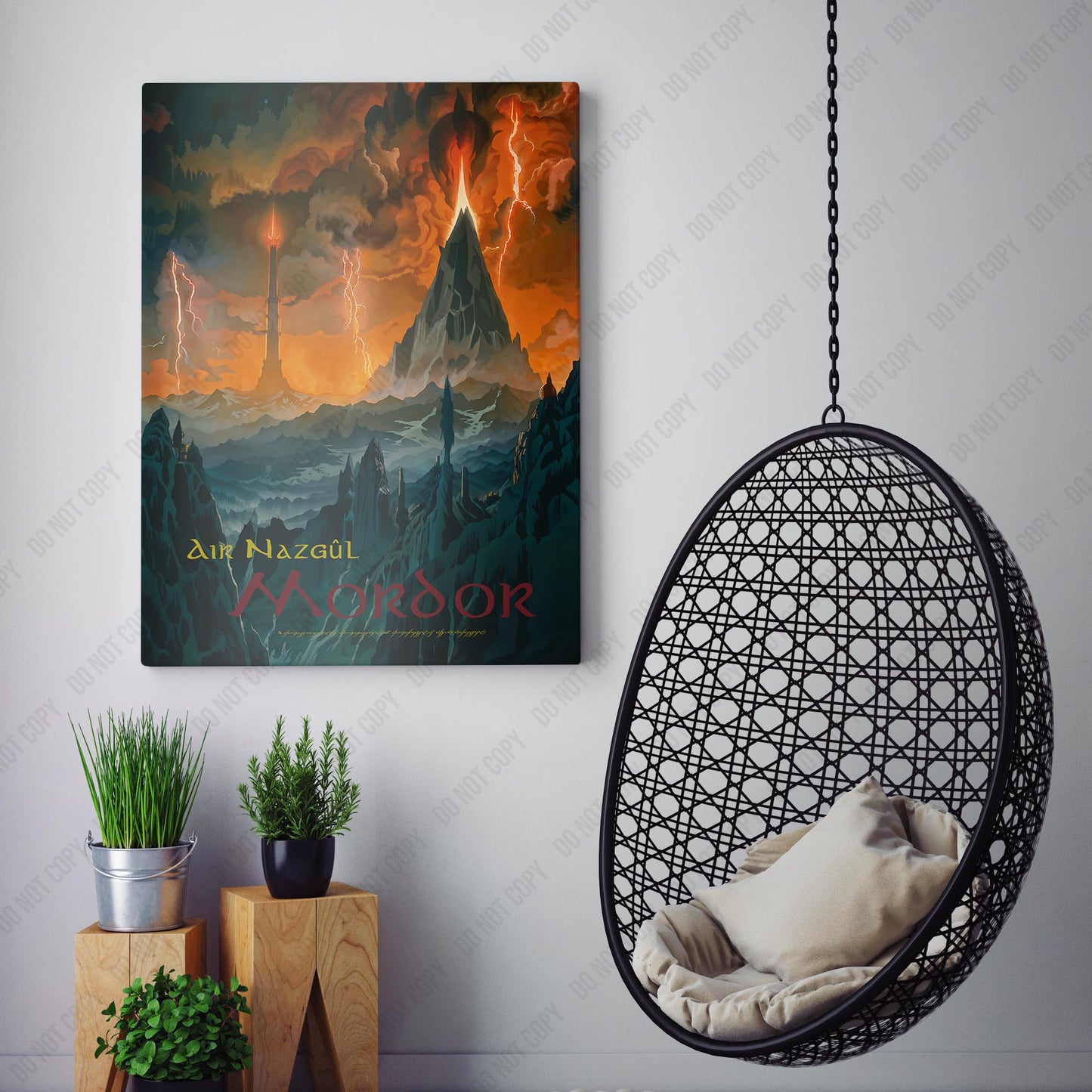 Vintage Mordor Travel Poster