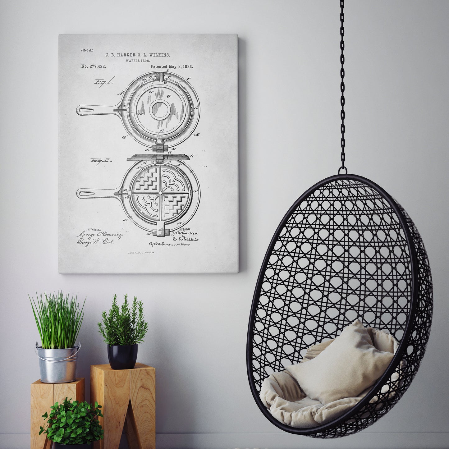 Waffle Iron 1883 Patent