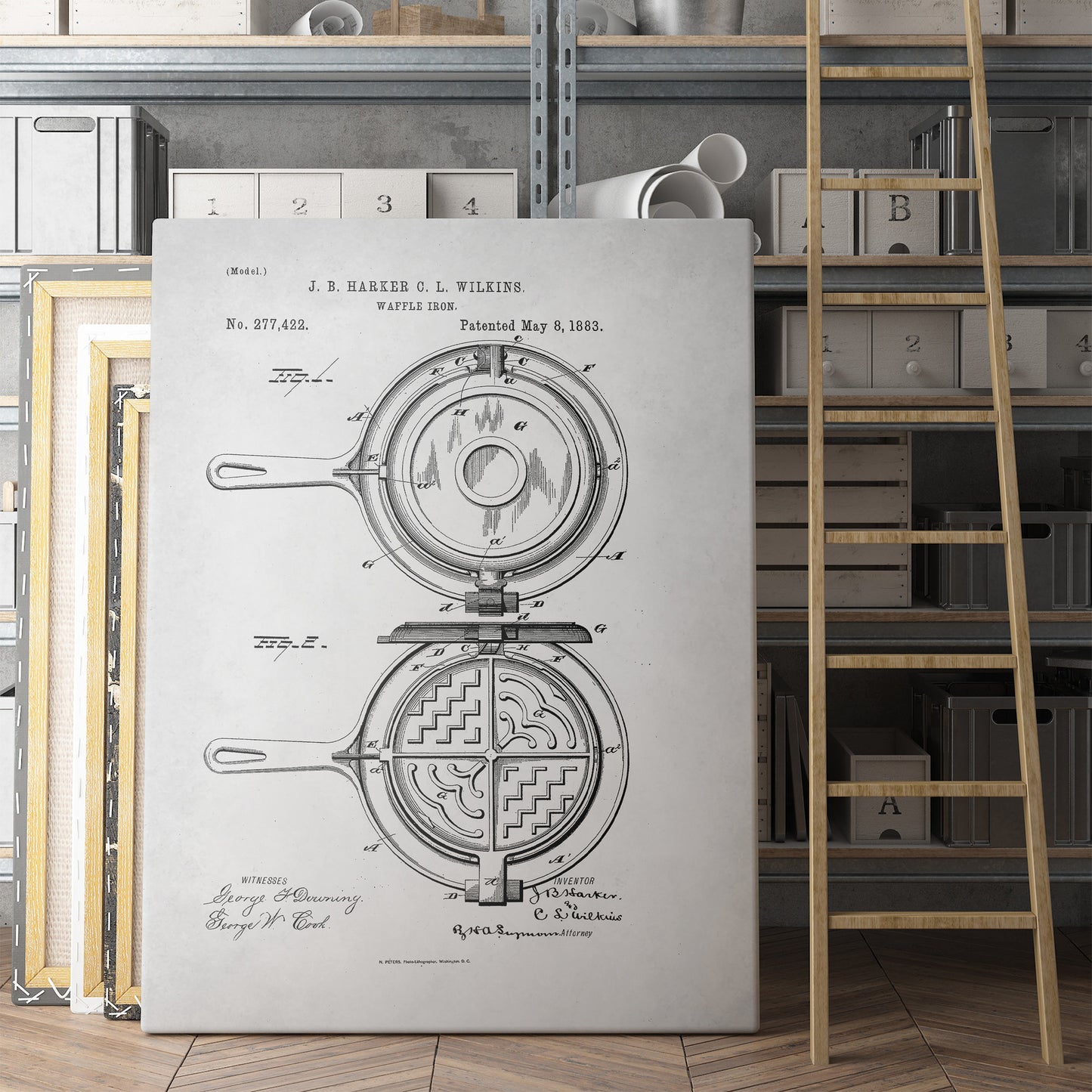 Waffle Iron 1883 Patent